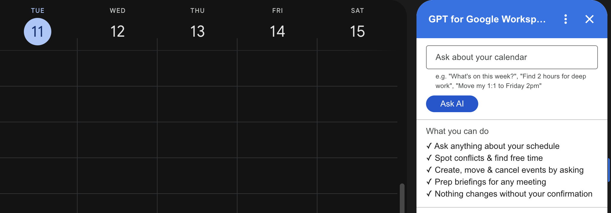 GPT for Calendar
