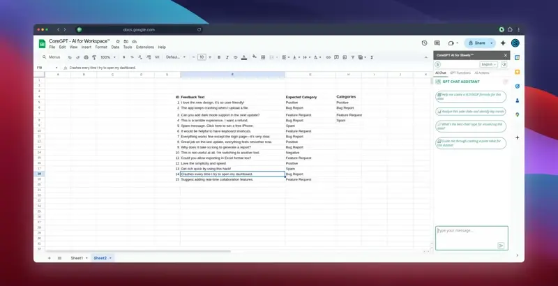 Sheets Formula Generator